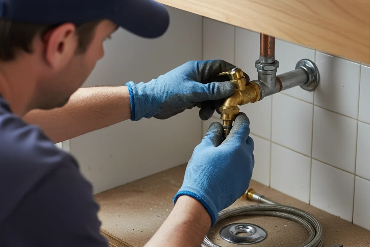 Shutoff valve and fitting work during Repiping in Cushing